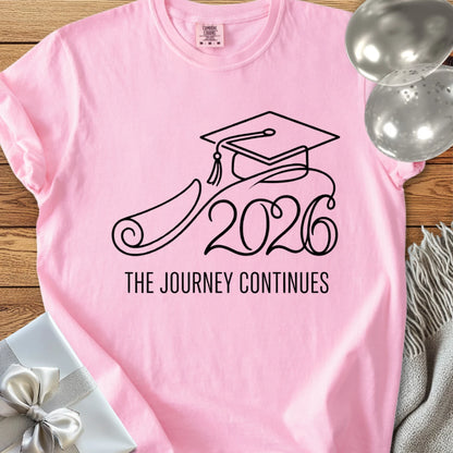 2026, The Journey Begins - Premium Graduation T-Shirt