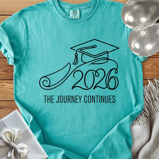 2026, The Journey Begins - Premium Graduation T-Shirt