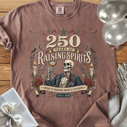 250 Years of Raising Spirits - Premium America 250 Halloween T-Shirt