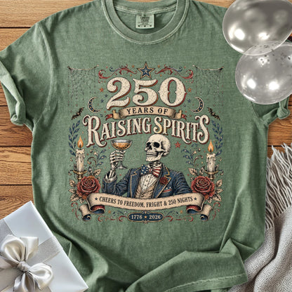 250 Years of Raising Spirits - Premium America 250 Halloween T-Shirt