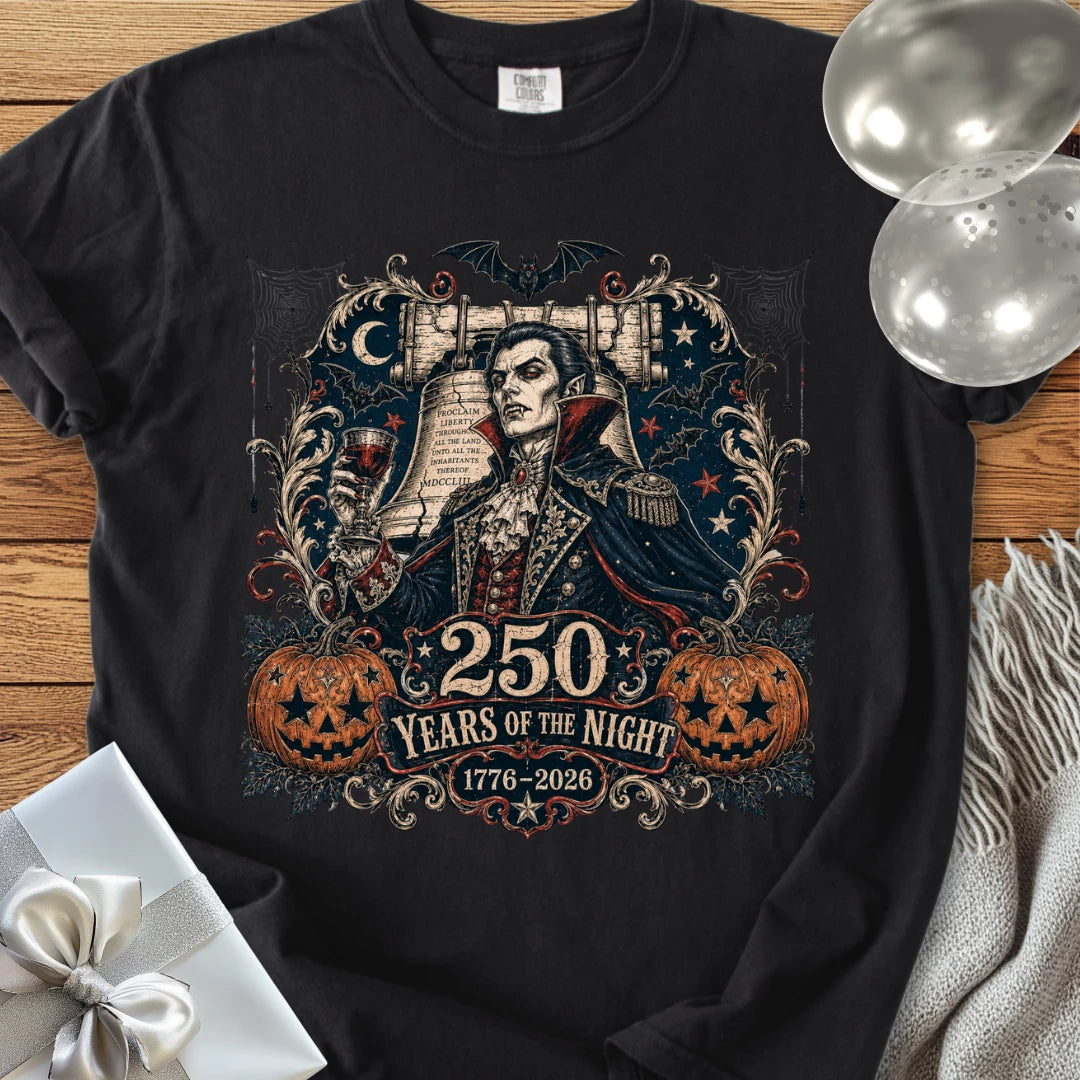 250 Years of the Night - Premium Halloween America 250 T-Shirt