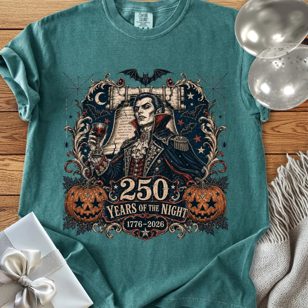 250 Years of the Night - Premium Halloween America 250 T-Shirt