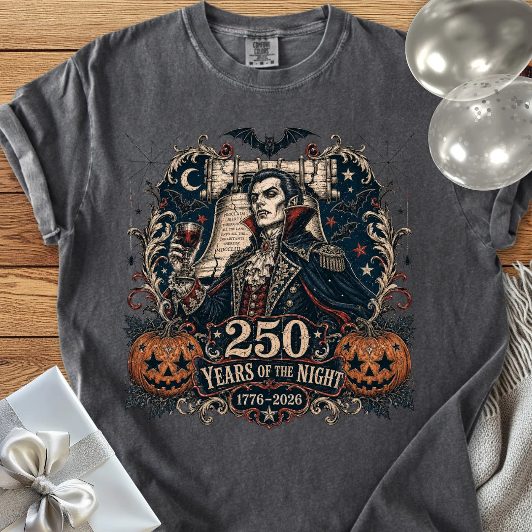 250 Years of the Night - Premium Halloween America 250 T-Shirt
