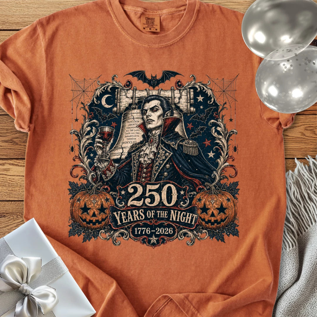 250 Years of the Night - Premium Halloween America 250 T-Shirt