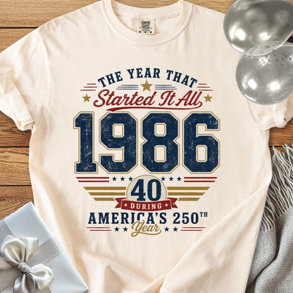 40 During America's 250th Year, 1986 - Premium America 250 T-Shirt