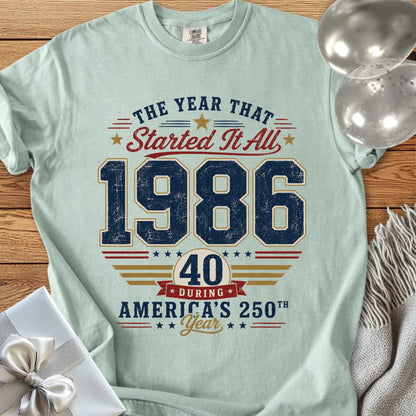 40 During America's 250th Year, 1986 - Premium America 250 T-Shirt