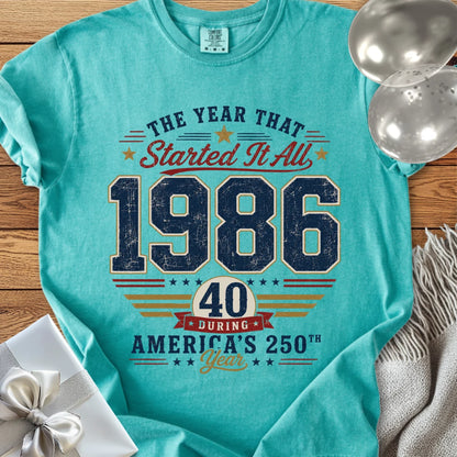40 During America's 250th Year, 1986 - Premium America 250 T-Shirt