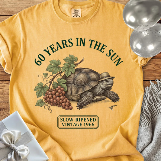 60 Years in the Sun, Vintage 1966 - Premium 60th Birthday T-Shirt