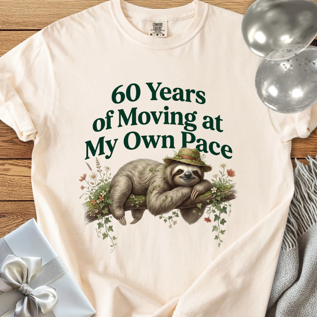 60 Years of Moving at My Own Pace - Premium 60th Birthday T-Shirt