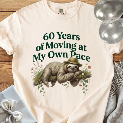 60 Years of Moving at My Own Pace - Premium 60th Birthday T-Shirt