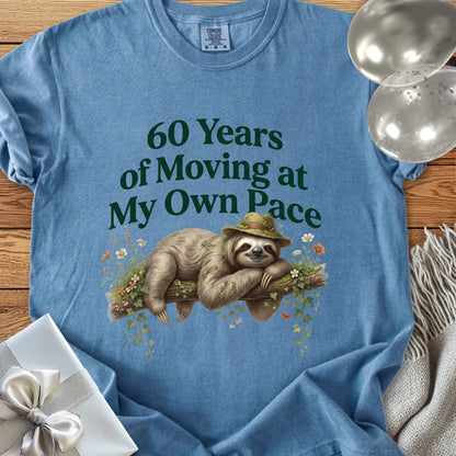 60 Years of Moving at My Own Pace - Premium 60th Birthday T-Shirt