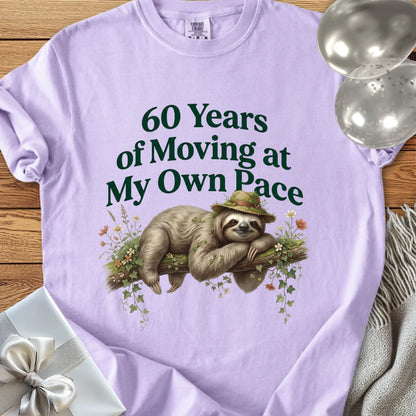 60 Years of Moving at My Own Pace - Premium 60th Birthday T-Shirt