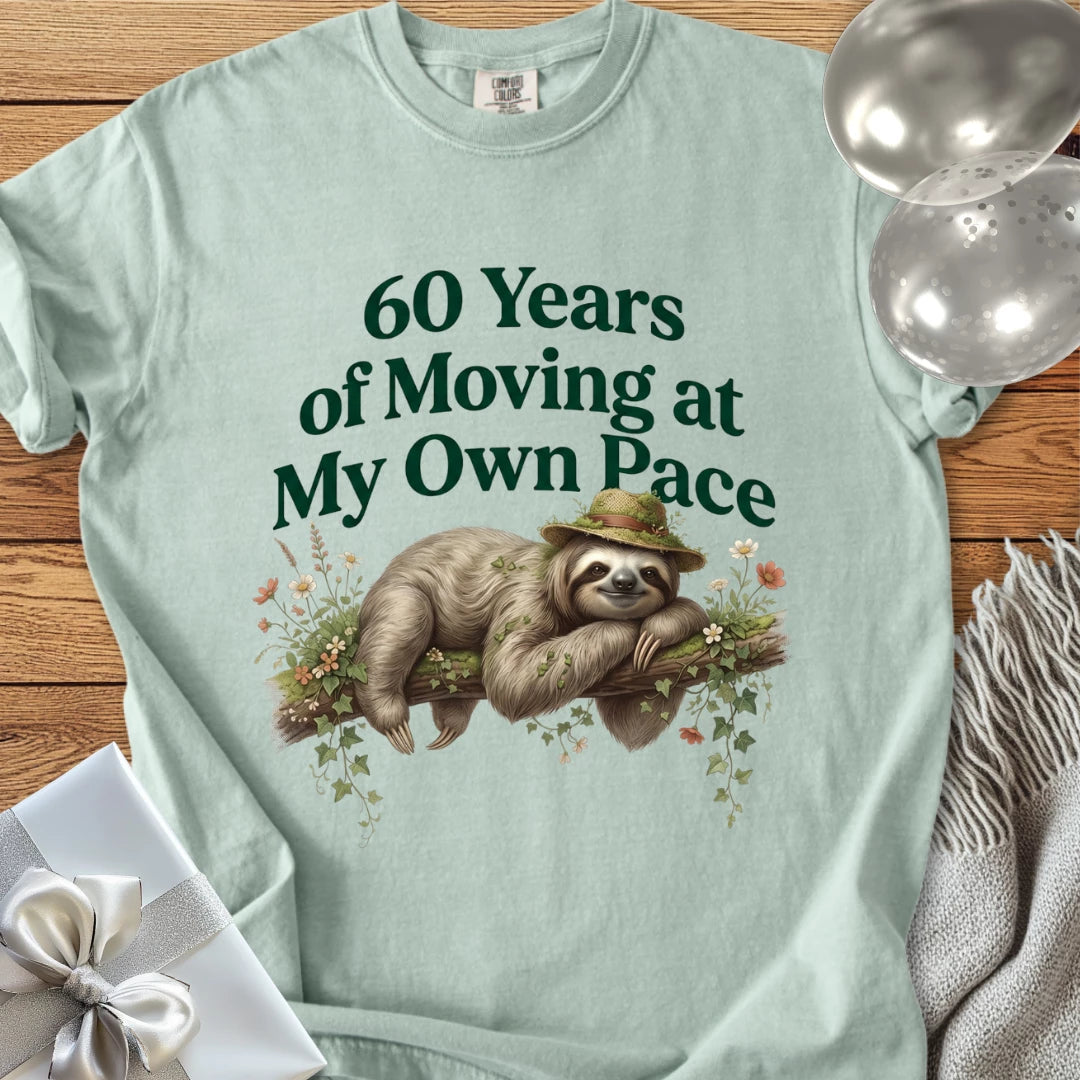 60 Years of Moving at My Own Pace - Premium 60th Birthday T-Shirt
