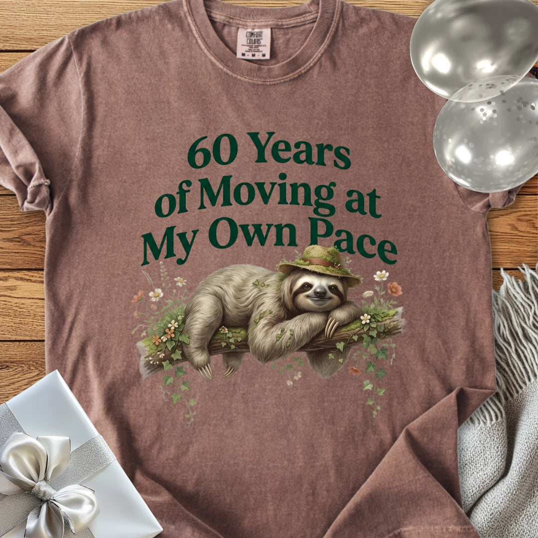 60 Years of Moving at My Own Pace - Premium 60th Birthday T-Shirt