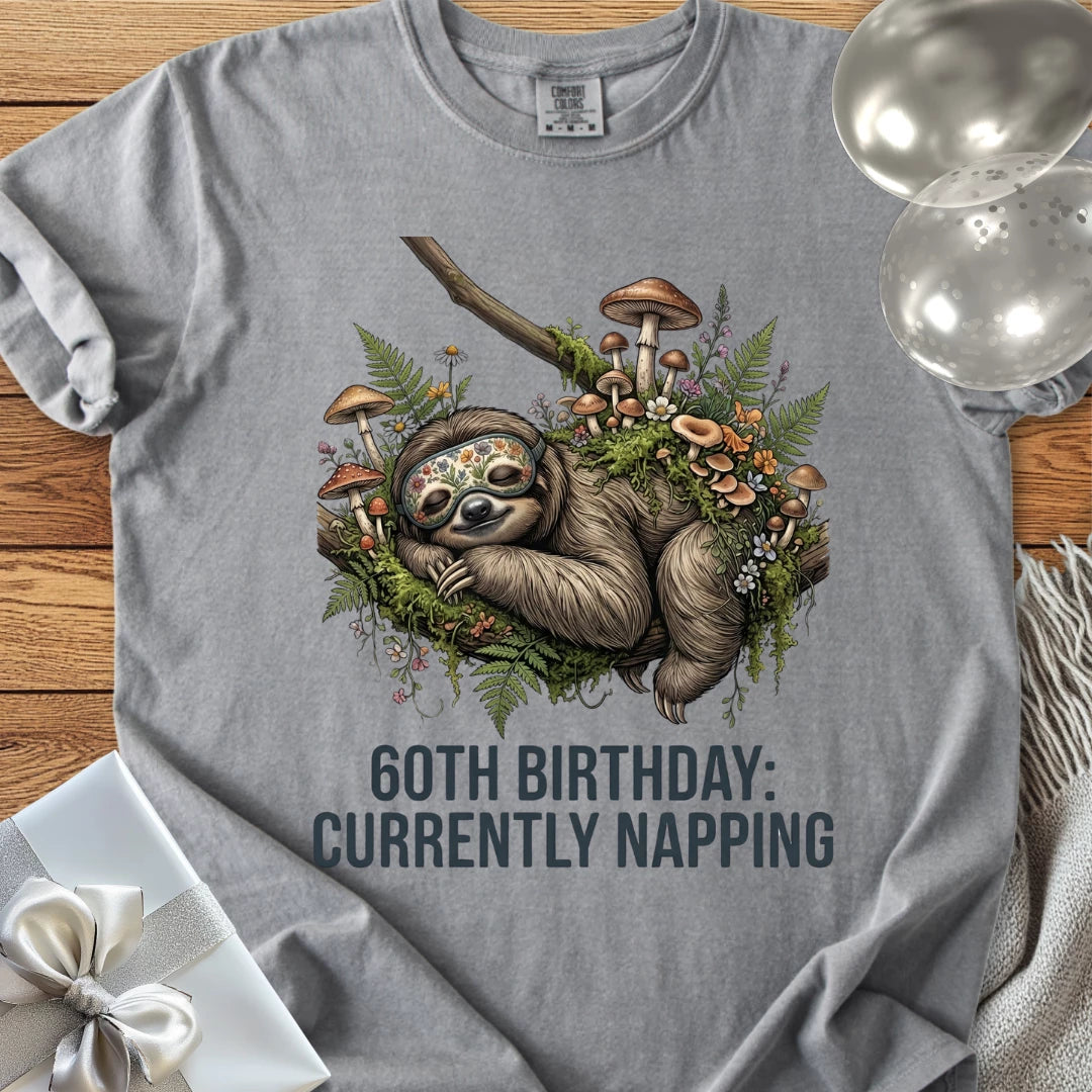 60th Birthday: Currently Napping - Premium 60th Birthday T-Shirt