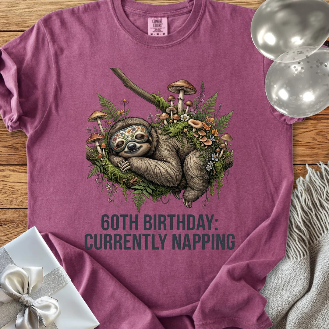 60th Birthday: Currently Napping - Premium 60th Birthday T-Shirt