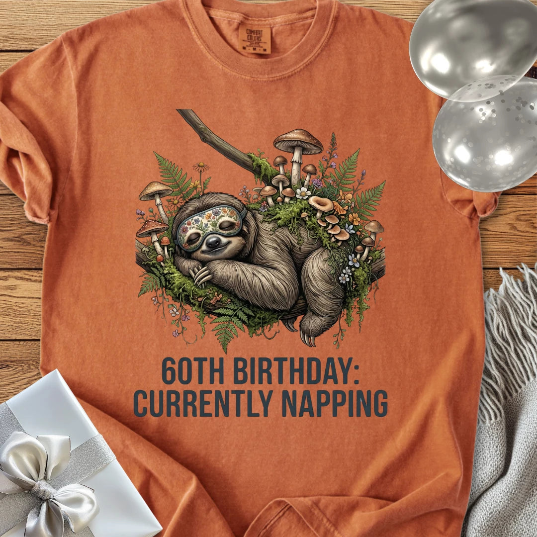 60th Birthday: Currently Napping - Premium 60th Birthday T-Shirt