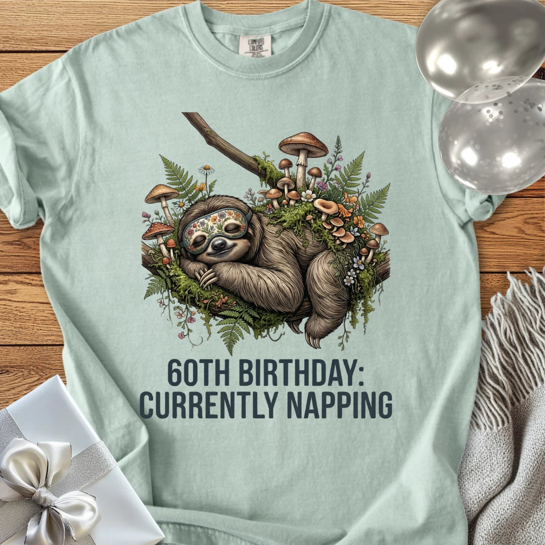60th Birthday: Currently Napping - Premium 60th Birthday T-Shirt