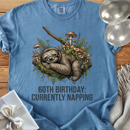 60th Birthday: Currently Napping - Premium 60th Birthday T-Shirt