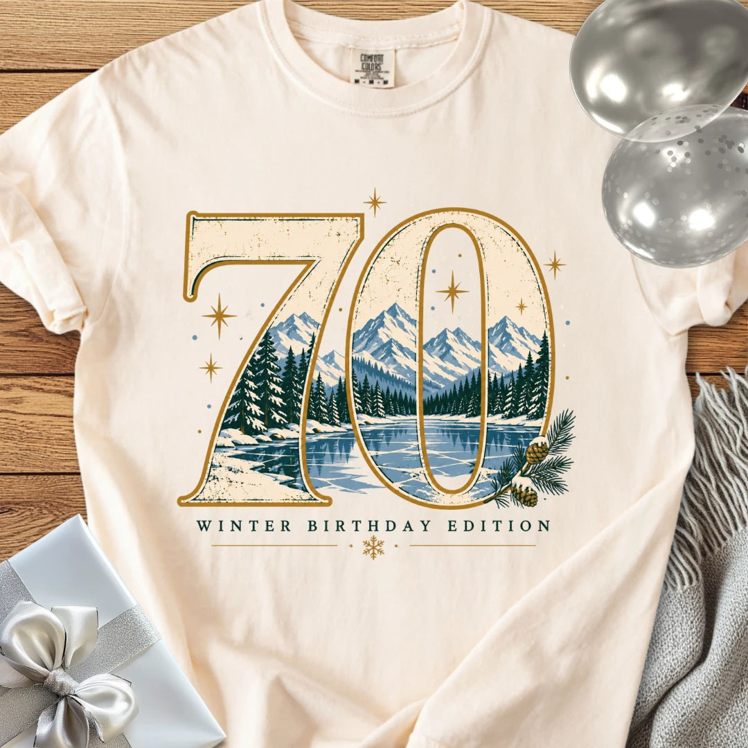 70 Winter Birthday Edition - Premium 70th Birthday T-Shirt