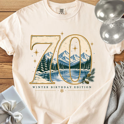 70 Winter Birthday Edition - Premium 70th Birthday T-Shirt