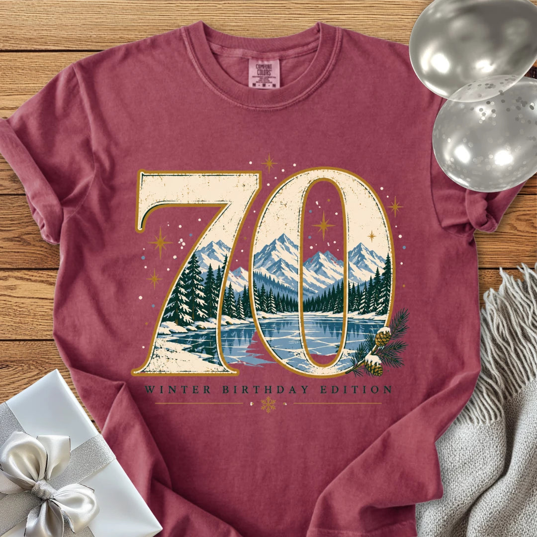 70 Winter Birthday Edition - Premium 70th Birthday T-Shirt