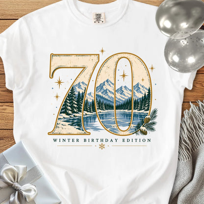 70 Winter Birthday Edition - Premium 70th Birthday T-Shirt
