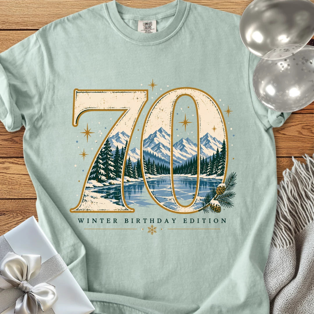 70 Winter Birthday Edition - Premium 70th Birthday T-Shirt