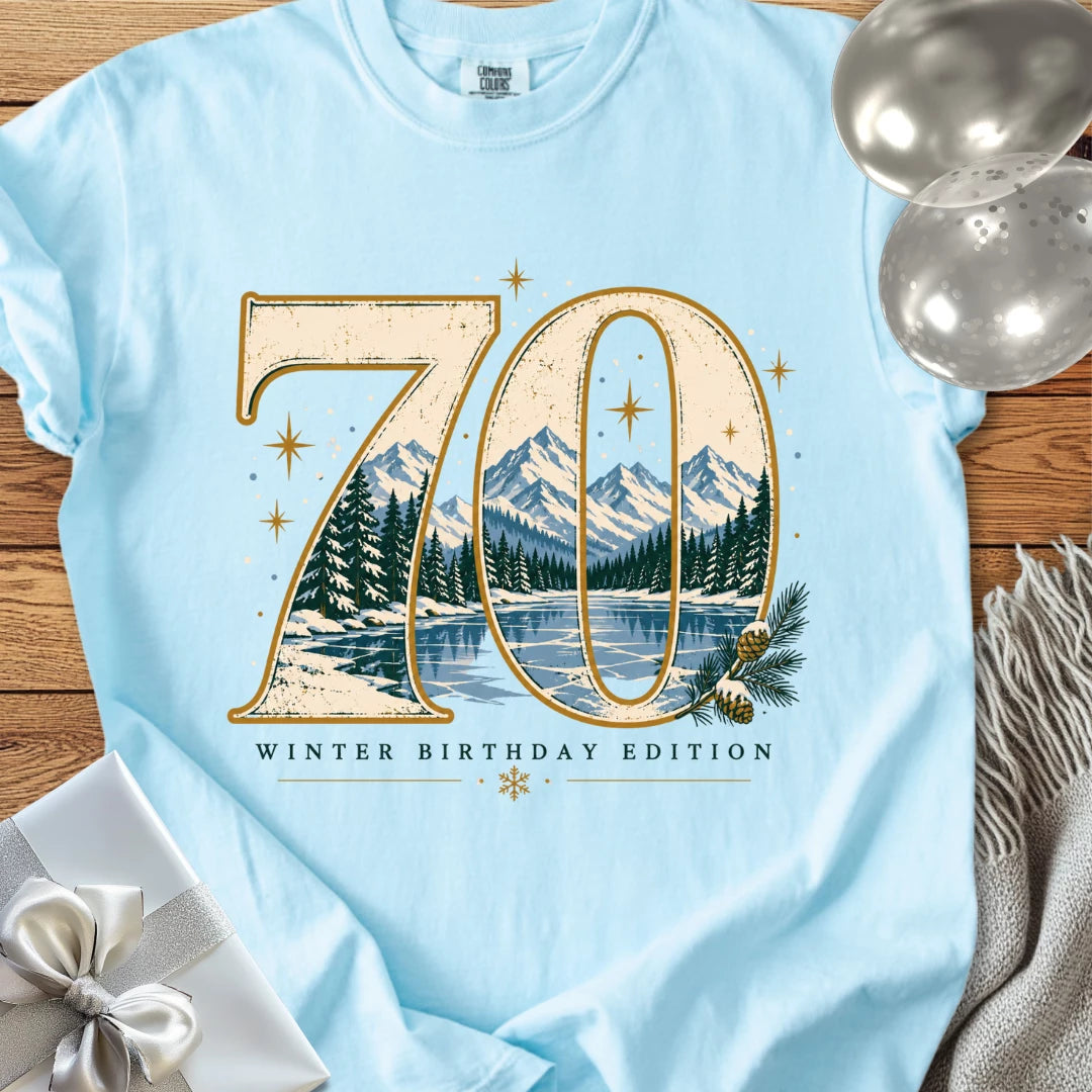 70 Winter Birthday Edition - Premium 70th Birthday T-Shirt