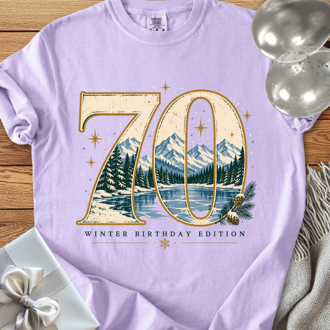 70 Winter Birthday Edition - Premium 70th Birthday T-Shirt