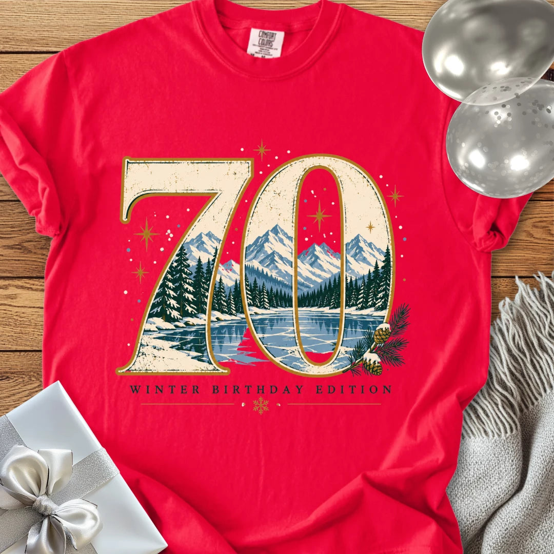 70 Winter Birthday Edition - Premium 70th Birthday T-Shirt