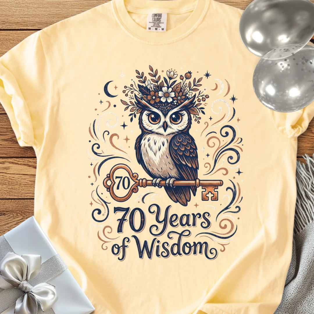 70 Years of Wisdom - Premium 70th Birthday T-Shirt