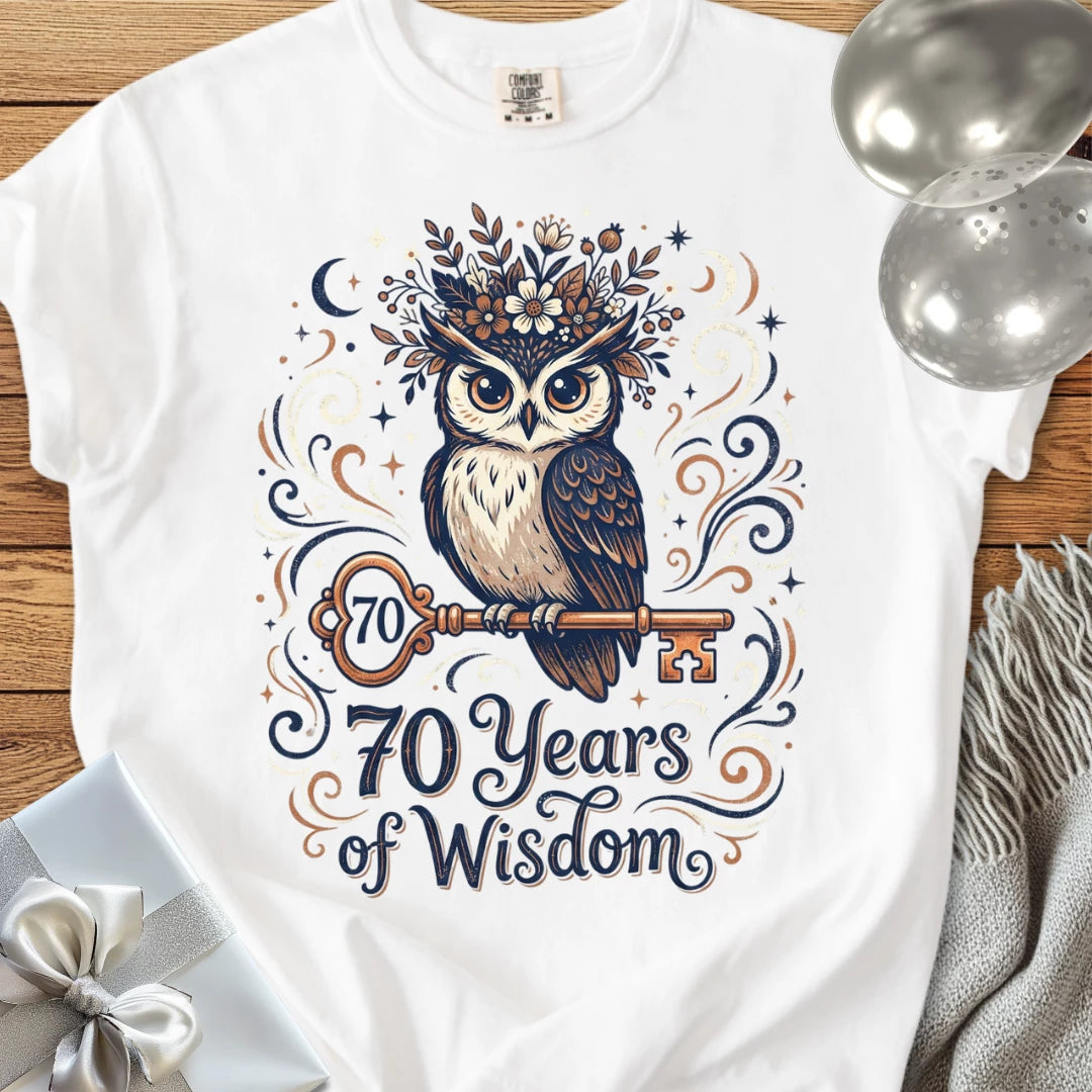 70 Years of Wisdom - Premium 70th Birthday T-Shirt
