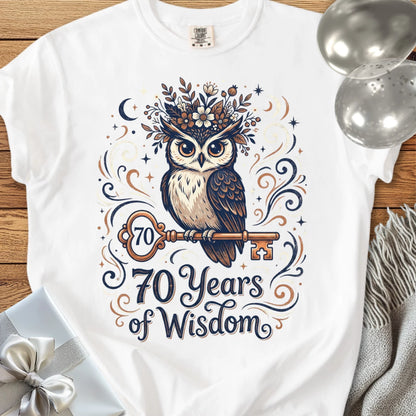 70 Years of Wisdom - Premium 70th Birthday T-Shirt