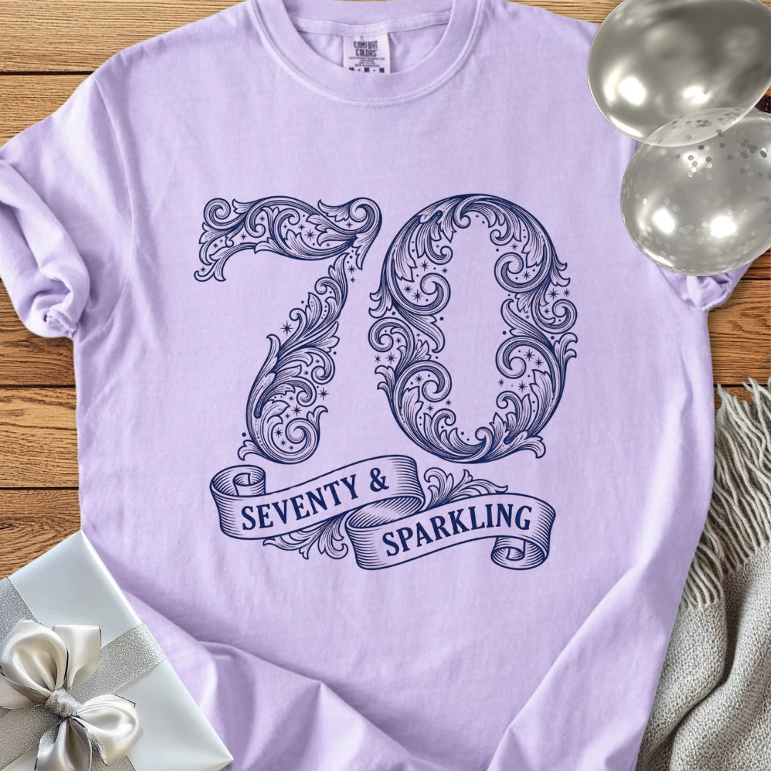 70 & Sparkling - Premium 70th Birthday T-Shirt