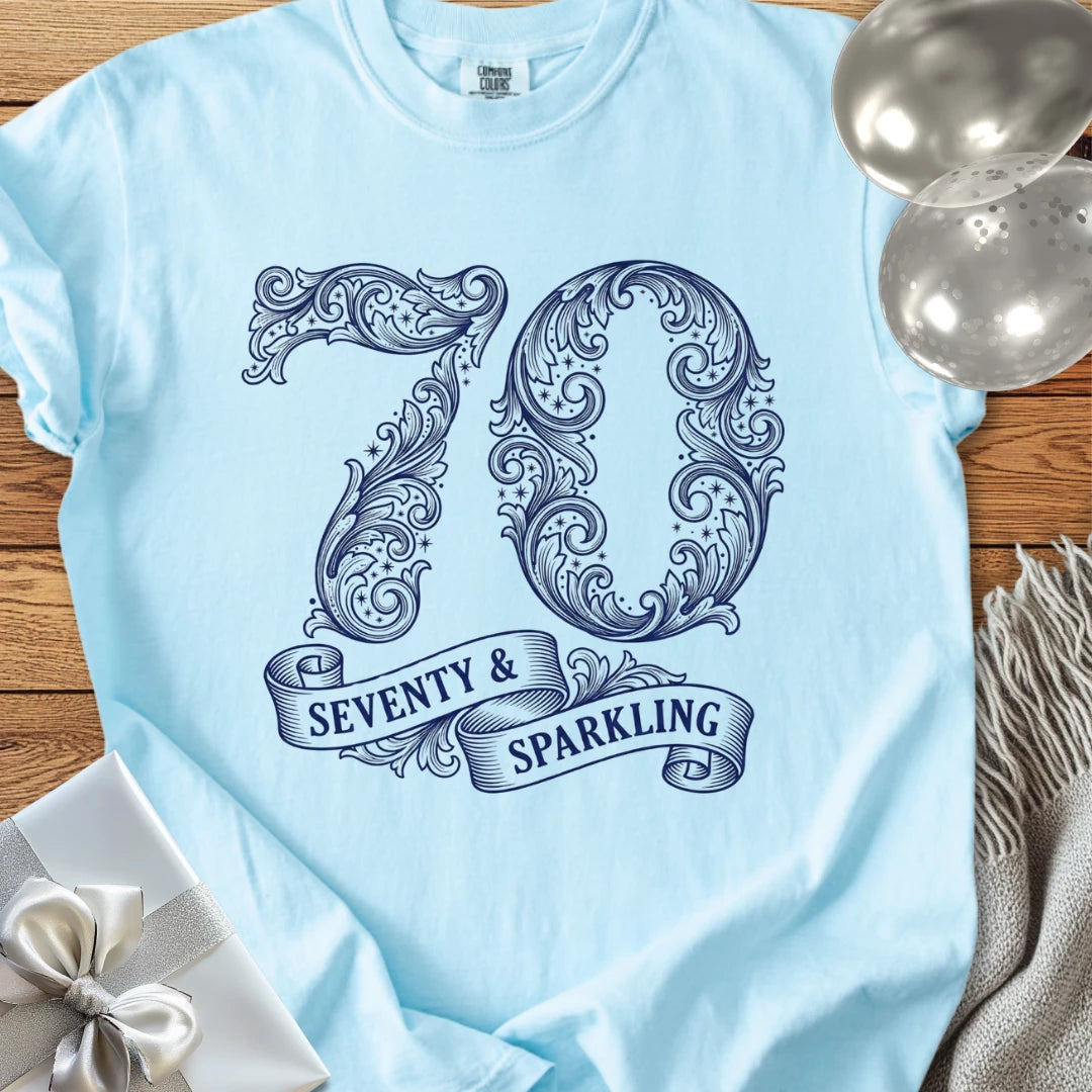 70 & Sparkling - Premium 70th Birthday T-Shirt