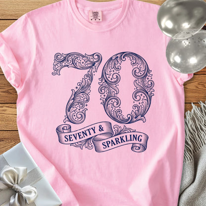 70 & Sparkling - Premium 70th Birthday T-Shirt