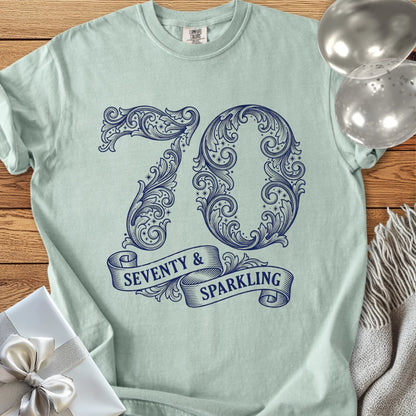 70 & Sparkling - Premium 70th Birthday T-Shirt
