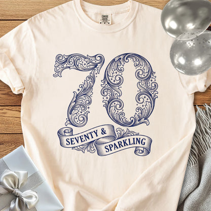 70 & Sparkling - Premium 70th Birthday T-Shirt