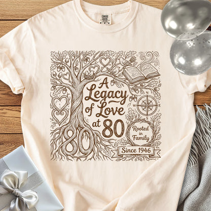 A Legacy of Love at 80, Since 1946 - Premium 80th Birthday T-Shirt