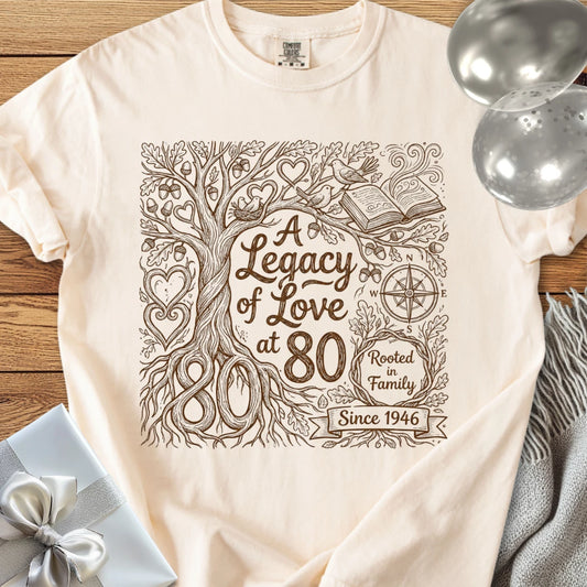 A Legacy of Love at 80, Since 1946 - Premium 80th Birthday T-Shirt