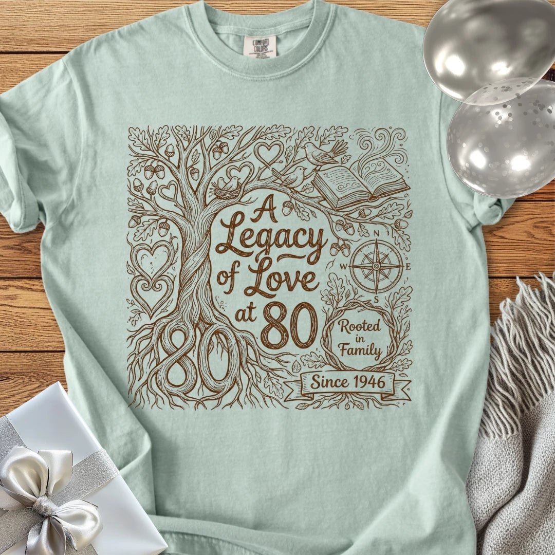 A Legacy of Love at 80, Since 1946 - Premium 80th Birthday T-Shirt