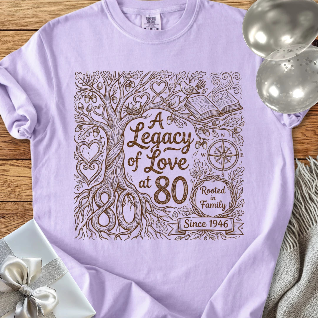 A Legacy of Love at 80, Since 1946 - Premium 80th Birthday T-Shirt