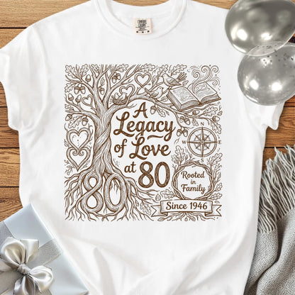 A Legacy of Love at 80, Since 1946 - Premium 80th Birthday T-Shirt
