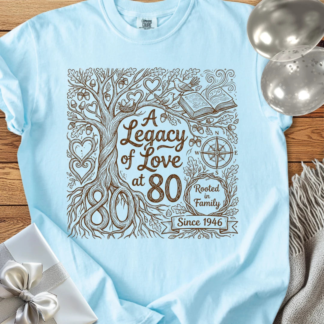 A Legacy of Love at 80, Since 1946 - Premium 80th Birthday T-Shirt