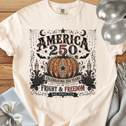 America 250, Fright & Freedom - Premium Halloween America 250 T-Shirt