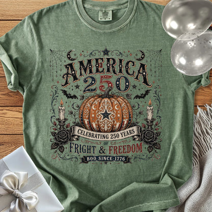 America 250, Fright & Freedom - Premium Halloween America 250 T-Shirt