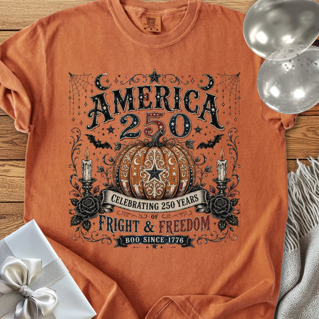 America 250, Fright & Freedom - Premium Halloween America 250 T-Shirt