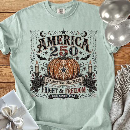 America 250, Fright & Freedom - Premium Halloween America 250 T-Shirt