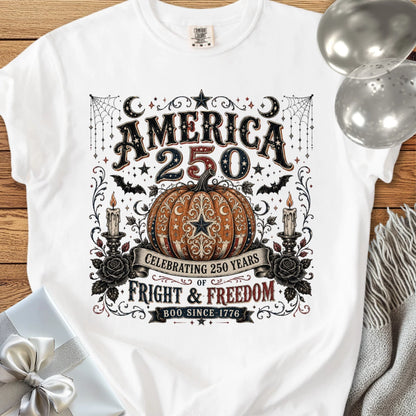 America 250, Fright & Freedom - Premium Halloween America 250 T-Shirt
